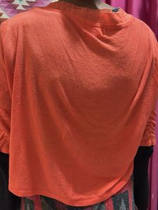 Coral Cropped Cardigan