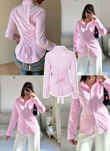 Pink Striped Corset Shirt