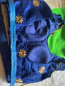 Elegant Green &amp; Blue Saree🥰