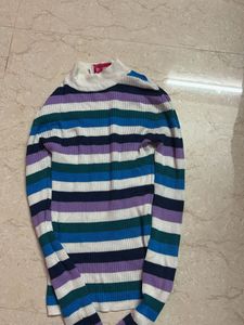 turtle neck ribbed fitted stretchable top