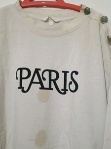 White Paris Sweatshirt
