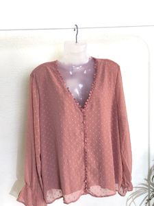 Kassually New Peach Lace Top(Women’s)