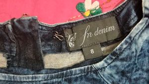 Denim-Look Mini Dress