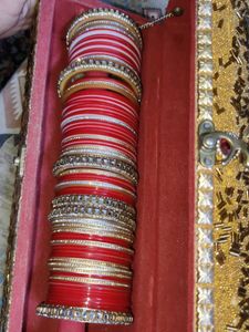 Red &amp; Gold Bridal Bangles Set