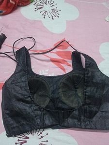 Black Sleevless Padded Blouse