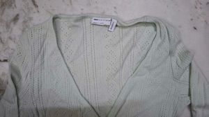 Light Green Wrap Crop Top