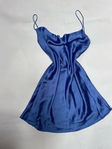 Silky Blue Slip Zara dress