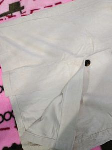 Button Front Midi Skirt
