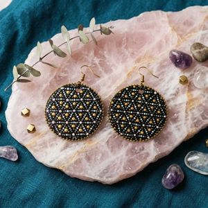 Boho Mandala Dot Earrings