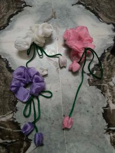 Cute Flower Scrunchie Set pack of 3