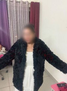 Fuzzy Black Cardigan