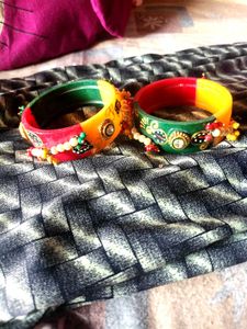 handmade Rajasthani Designer Kundan Bangles