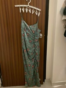 Floral Ruched Slip Dress