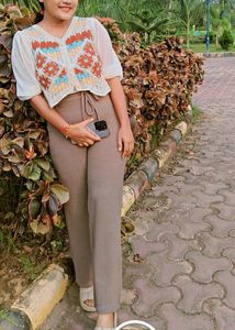 Boho Crochet Button-Up Top with Sheer Sleeves