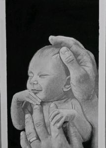 Baby Handmade Work With Frame Available