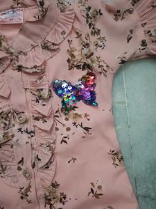 Girls' Floral Print Top