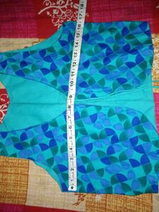 Blue Cotton Koti For Kurti And Indo-western