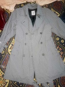 Women's Plaid Double-Breasted Coat
