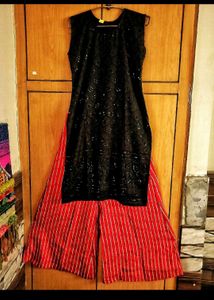stunning embroidered plazzo set with dupatta