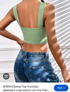 Ruched Strap Crop Top