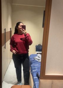Maroon Oversized Sweatshirt savana