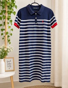 Ralph Lauren Navy &amp; White Striped Polo Dre