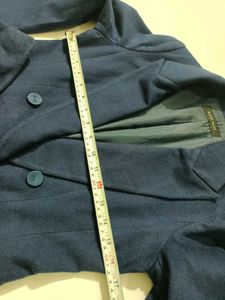 Korean Blue long sleeves Winter Blazer Womens