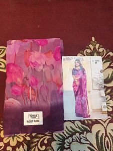 Beautiful Pink Fancy Floral Saree