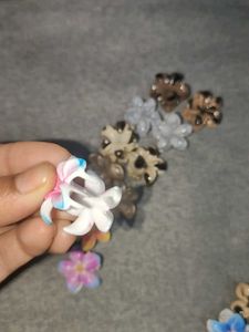 Cute Flower Hair Clips Set of 12 with 3 free clip