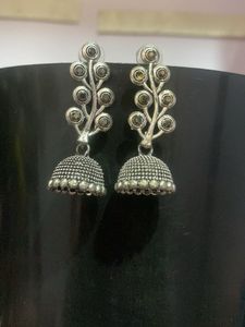 Oxidized Jhumka Earrings