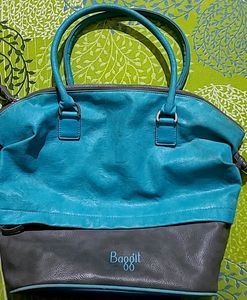 Stylish Sea Green And Branded Handbag For Women
