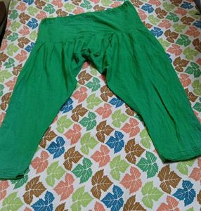 Green Loose Fit Salwar Pants