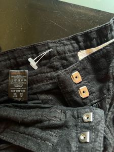Linen Black Casual Pants