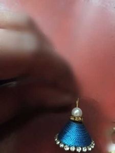 Bohemian Blue Fabric Necklace &amp; Earrings Set