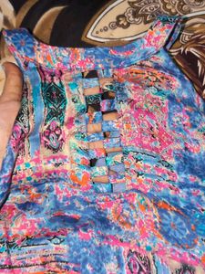 Printed Halter Neck Dress