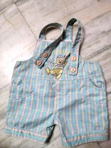 Cute Teddy Print Baby Dangri For Both Boys &amp; Girls