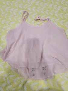 Boho Embroidered Pink Camisole Top