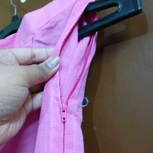 Pink Kurta Gold Print with pants