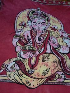 Bed Sheet Ganesh Ji Print Cotton