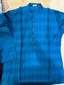 Stylish Blue Checkered Kurta