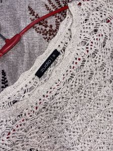 Crochet Knit Pullover Top