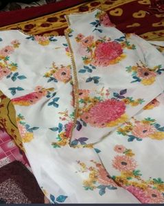 Floral Print Anarkali Dress