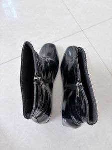 Sleek High Gloss Ankle Boots