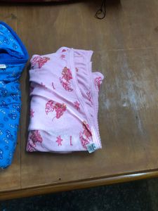 Baby Cotton Sleeping Bag And Bedsheet Combo