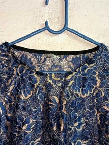 🇨🇳Partywear See-through Lace Crop Top Multicolou