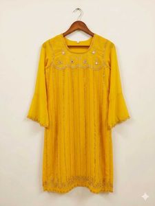 Embellished Yellow Kurta