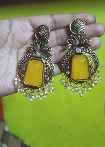 Statement Yellow Earrings