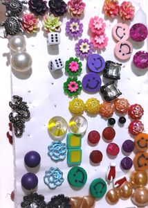 Studs  Earrings Set For Daily Use (Multicolored)