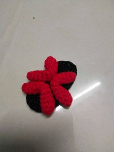 crochet angry and Question Mark Hair Clip