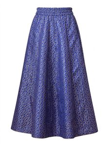 Royal Blue Brocade Skirt